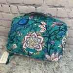 Vera Bradley Large Blush & Brush Make Up Case Peacock Garden NEW Travel Photo 3