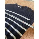 Moon Madison Navy White Striped Sleeveless Knit Sweater Size Small Cotton Blend Photo 2