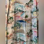 Talbots  Charming Tropical Palm Tree Hawaiian Florida Cardigan XL Photo 1