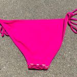 Victoria's Secret Victoria’s Secret hot pink gold foil hearts side tie bikini bottoms SMALL Photo 3