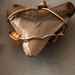 Jewelry Set Shark Tooth Necklace Pendant 1” H Wrapped Beaded & Bracelet 8.5” Brown Photo 4