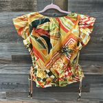 Aldean Adair Marina Top in Desert Patch Size Small NWT Orange Photo 7