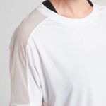 Athleta wanderlust mesh shoulder tee shirt white casual short sleeve t-shirt XS Photo 2