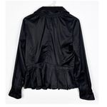 White House | Black Market Smocked Anorak Jacket Black Full Zip Size Medium Photo 4