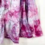 Free Assembly Plus Size 1X Top Handmade Tie Dye Peplum Pink Tie Front Tunic 943 Photo 6