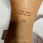 AGL Attilio Giusti Leombruni Women's Metallic Bow Ankle Strap Heels Size 38 Gold Photo 12