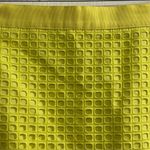 Loft Petites Women's Size 4 Neon Yellow Eyelet A-Line Short Skirt Photo 1