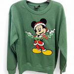 Disney Green Mickey Mouse Christmas Sweatshirt size medium Photo 0