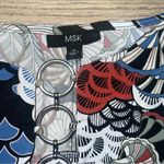 MSK Womens sleeveless paisley dress w/ 3 ring accent neckline, size Medium (M) Photo 1