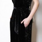 Caara Crop Velvet jumpsuit Black Size M Photo 4
