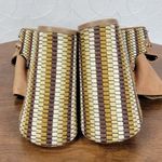 Nine West Womens Jaimy Sandals 7 Tan Leather Open Toe Cork Platform Wedge Heels Photo 13