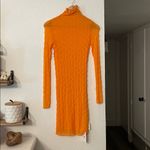 Free People NWT Find Me Now Ross Mini Dress Orange Long Sleeve Textured Small Photo 6