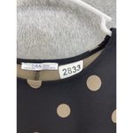 ZARA  Women's Blouse Short Sleeve Polka Dot Peplum Black Brown Size Medium Photo 7