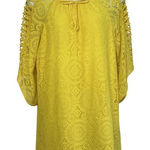 Tacera  Women's Embroidery Lace Lined Yellow‎ Dress Sz 2X Summer Vacation Vibrant Photo 0