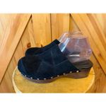 Splendid  Womens Suede Mule Black Platform Studded Clog Size 7.5 Photo 2
