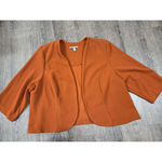 Maya Brooke Black Orange Brown White Plus Size Dress w/ Matching Jacket 18W Photo 5