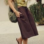 Free People Brown slouchy Wide-Leg capri Shorts NEW Photo 1