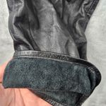 Vintage Womens Black 100% Genuine Leather Pants Korea Size 12 Photo 4