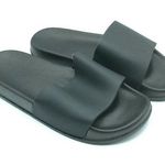 Womens Slide Sandals Rubber Basic Slip On Black 6 Photo 0