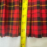 VTG CGII Black Red Plaid Pleated Skirt Dress Button Front Women Sz 12 Christmas Photo 5