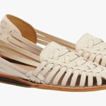 Nisolo Hurache Sandal Size 7 in Bone Cream Leather Flat Photo 0