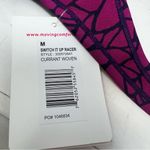 Moving Comfort  Switch it up Racer sports bra in Currant Woven size M Medium NWT Photo 4