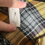 Vintage Yellow Plaid Pleated Ultra Mini Skirt y2k Size L Photo 3