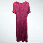 Current Air Anthropologie  Brooklyn Midi Dress in Burgundy Size M Photo 1