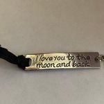 I love you to the moon and back leather bracelet Black Photo 1