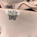 Jolie & Joy Crop Tank Top NWT Lg Pink Embroidery Butterfly Ribbed Coquette Y2K Photo 6