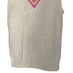 Liz Claiborne Vintage  Womens Sweater Vest Size S White Sleeveless V-Neck Preppy Photo 4
