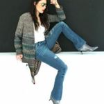 ZARA  LONG PRINTED KNITTED TWEED WOOL BLEND JACQUARD COAT JACKET BLAZER M NEW Photo 7