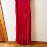 Lulus LuLu’s Red Sweetheart Neck Pleated Maxi Dress Formal Evening Gown Size Large Photo 2
