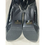 Womans Design By Alho Black Patten Leather Slip On Stilettos Platform Pumps 8 Photo 7