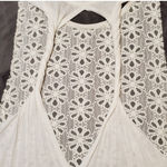 Fifty Street White Floral Lace Open Back Muscle Tank L NWT Photo 2