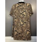 Studio I Petite Jacket Womens 12P Black Leopard Open Front Short Sleeve Blazer Photo 4