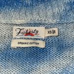 Faherty Women’s Size XS Skyway Blue White Tie Dye Muir Cotton Slub Sweater Photo 5