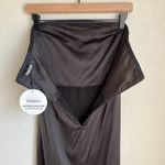 Babyboo  Safiya Strapless Satin Side Slit Gown Dress Black Size Small NEW NWT Photo 3