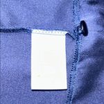 Ny Collection  Blue Tie Front Bib Collar Blouse Photo 7