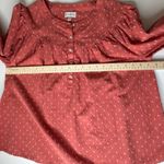 Wonderly  Polka Dot Peasant Blouse Size XL Boho Prairie Cottage Cotton Modest Photo 6