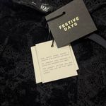 ZARA NWT Bodysuit Lace Mesh Velvet Detail Festive Days Collection Black Medium Photo 6