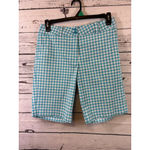 Women's Nike Golf Blue & White Gingham Bermuda Shorts Size 8 Photo 1