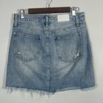 Pistola  denim distressed light wash mini skirt size 28 Photo 2