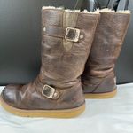 UGG  Australia Women's Brown Leather Mid Calf Boots Size 10 SKU 6105 Photo 4