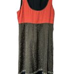 Moulinette Soeurs Anthropologie Silk Dress 6 Midi Coral Green Black Fairy Boho Photo 0