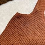 Kendall + Kylie Brown Ribbed Cropped Tank Top Photo 1