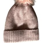 Guess Faux Fur Pom Knit Beanie, Lined Winter Hat, OS, Pink NWOT Photo 5