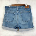 Abercrombie & Fitch Abercrombie‎ Fitch Womens Denim Shorts 33 Blue Cuffed Y2K Indie Preppy Coastal Photo 2