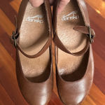 Dansko  Lilah Mary Janes Shoes Chestnut Brown Leather Clogs Size 36 Comfort Photo 0