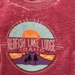 Redfish Lake Lodge Idaho Graphic Sweatshirt Pullover EMI Pink Small S Photo 2